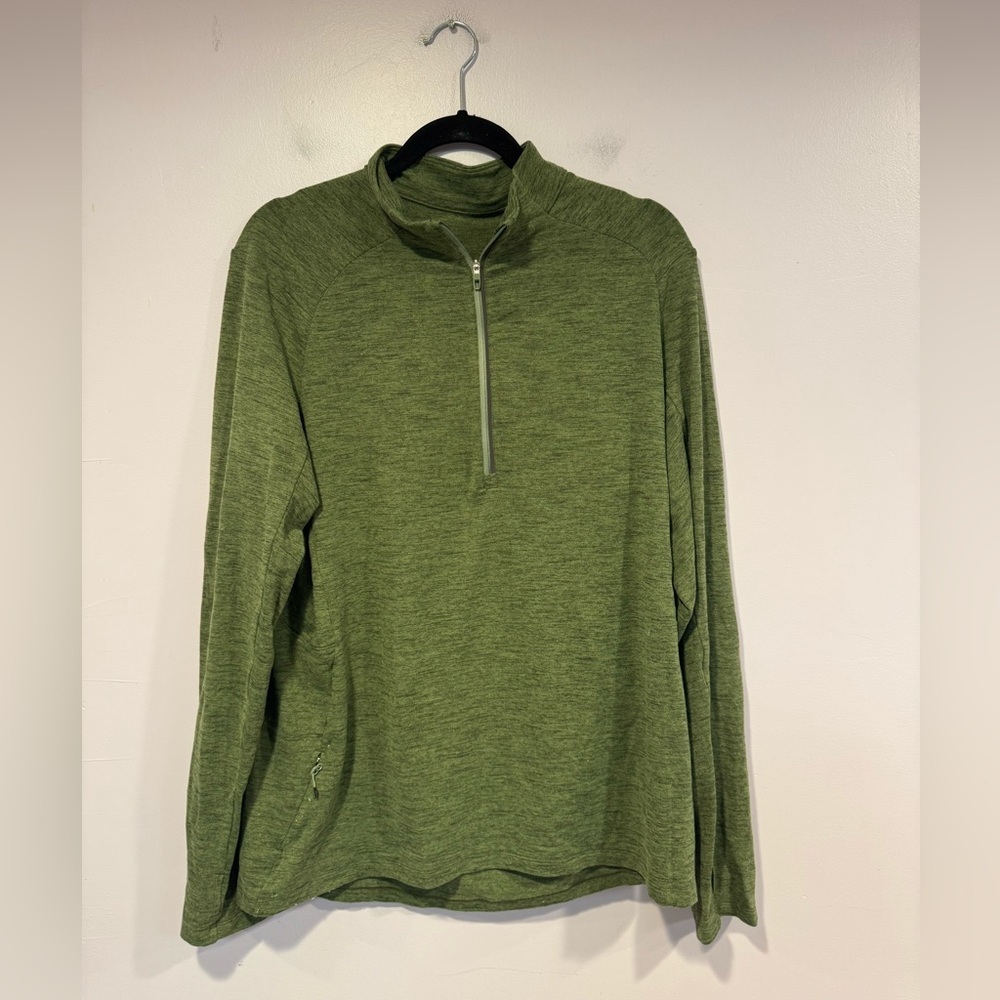 lululemon athletica Men's Olive Green Quarter-Zip Pullover